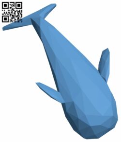 Low poly whale H008512 file stl free download 3D Model for CNC and 3d printer