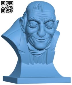 Mad doctor bust H009110 file stl free download 3D Model for CNC and 3d printer
