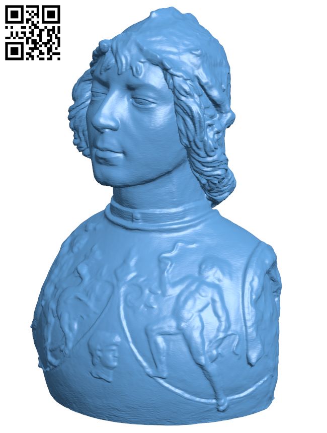 Male bust H008643 file stl free download 3D Model for CNC and 3d printer