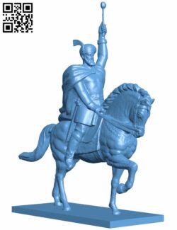 Michael the Brave in Albia Iulia, Romania H009059 file stl free download 3D Model for CNC and 3d printer