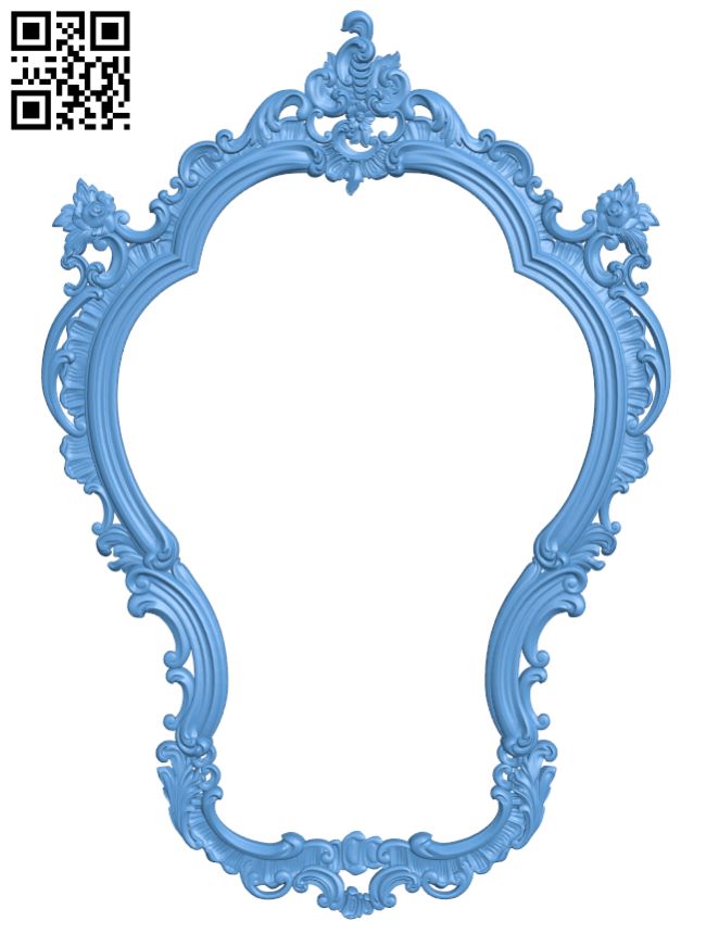 Mirror frame pattern T0001182 download free stl files 3d model for CNC wood carving