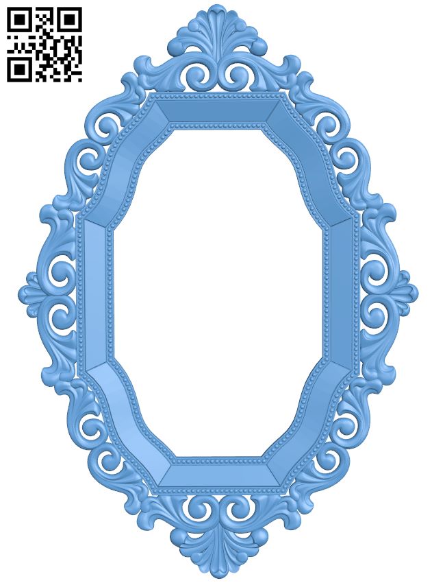 Mirror frame pattern T0001358 download free stl files 3d model for CNC wood carving