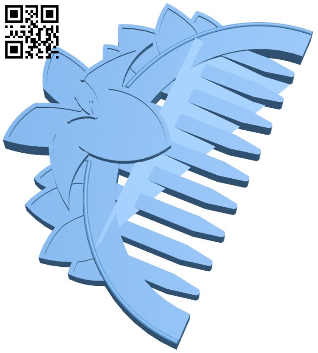 Mulan comb H008897 file stl free download 3D Model for CNC and 3d printer