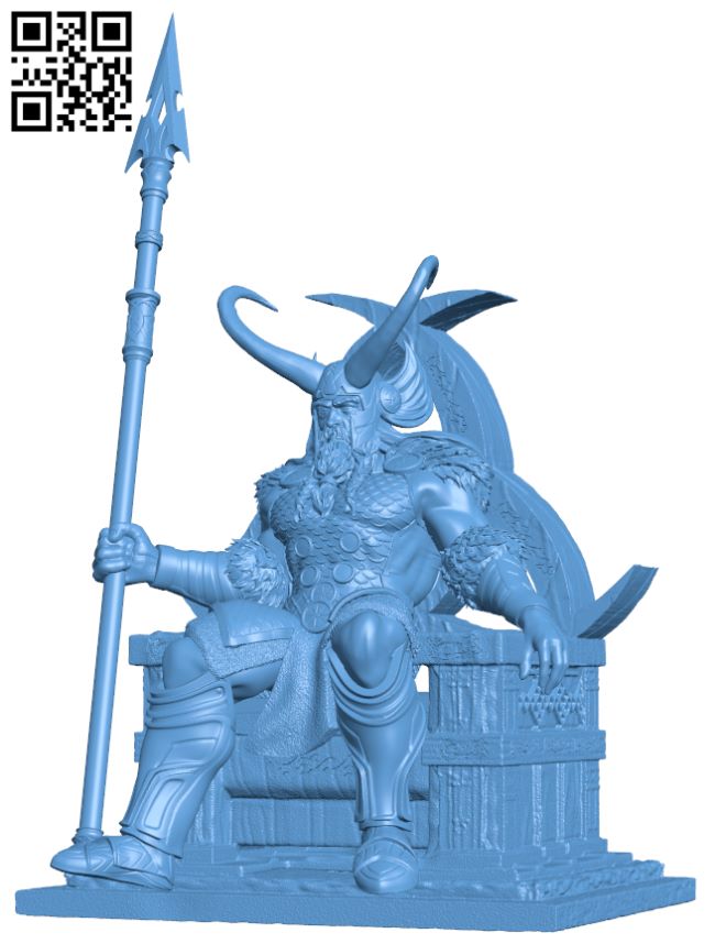 Odin - Gods H009092 file stl free download 3D Model for CNC and 3d printer