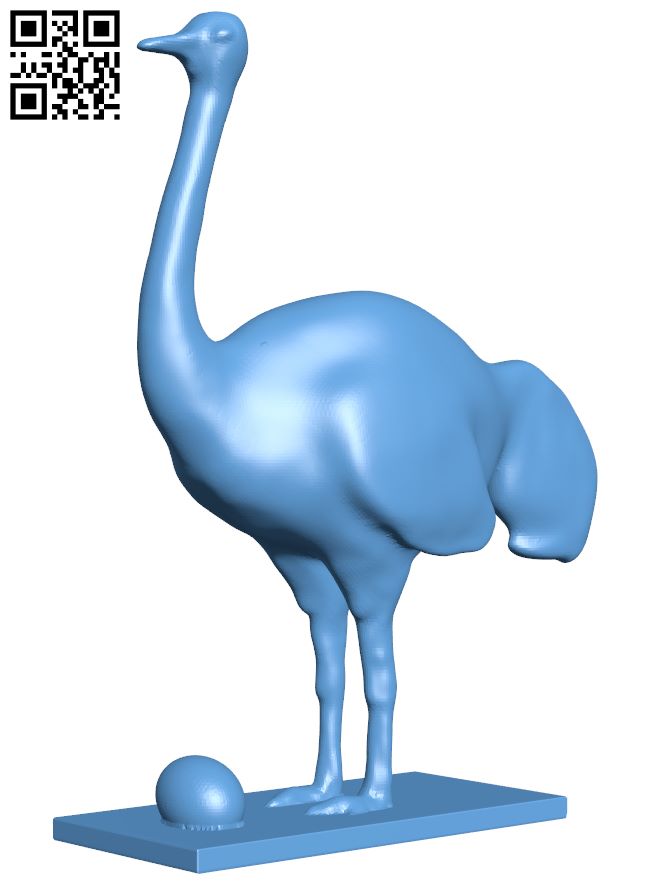 Ostrich H008758 file stl free download 3D Model for CNC and 3d printer