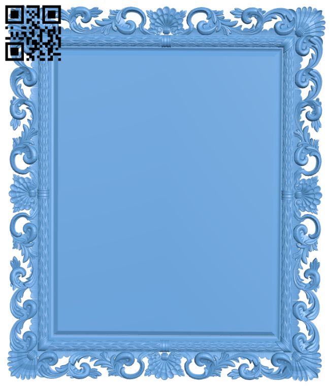 Picture frame or mirror T0001197 download free stl files 3d model for CNC wood carving