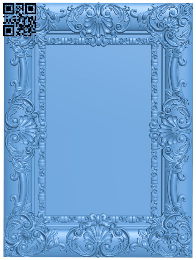 Picture frame or mirror T0001377 download free stl files 3d model for CNC wood carving