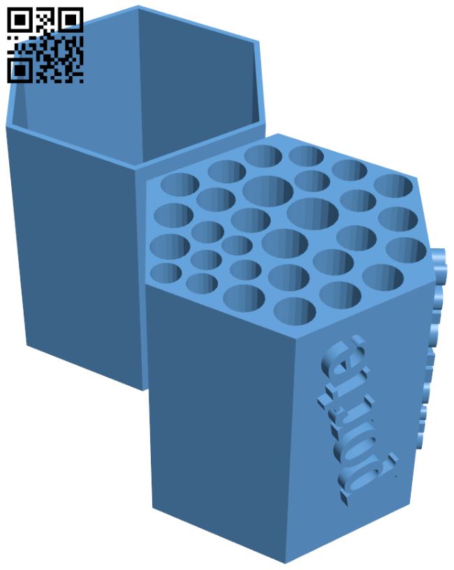 Porte crayon H008828 file stl free download 3D Model for CNC and 3d printer