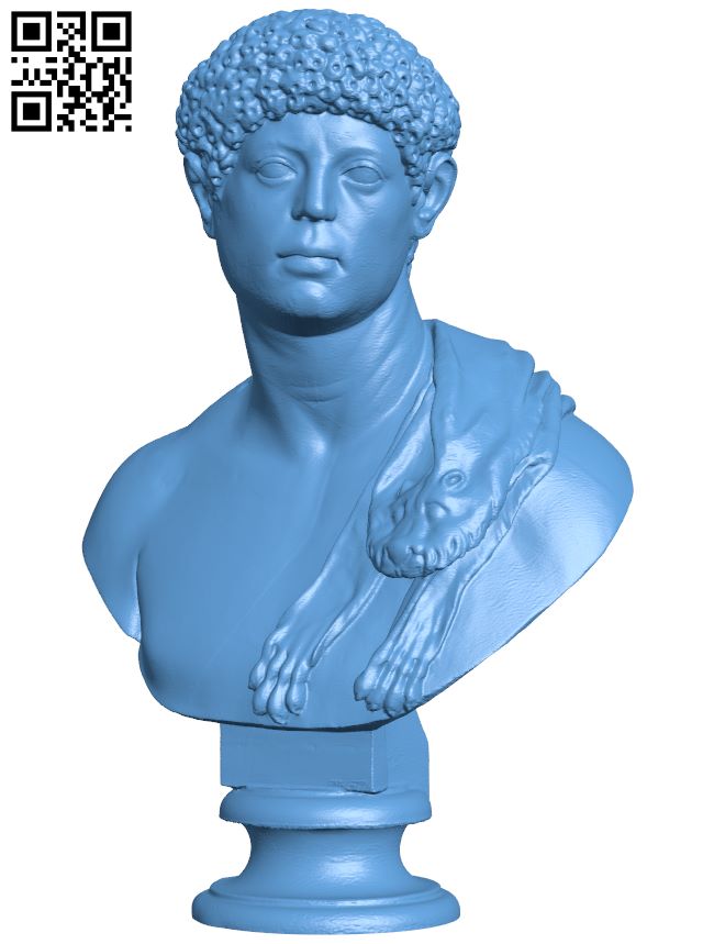 Portrait with panther skin over shoulder H008654 file stl free download 3D Model for CNC and 3d printer