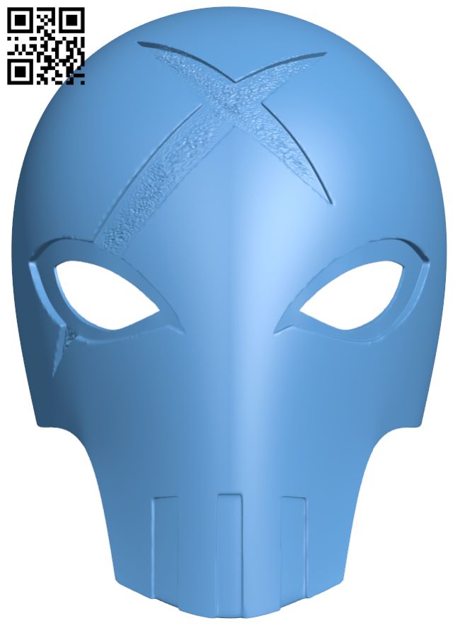 Red X Mask Teen Titans H009065 file stl free download 3D Model for CNC and 3d printer