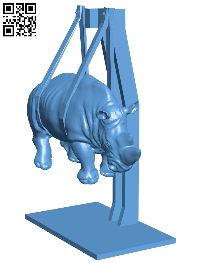 Rhinoceros H008522 file stl free download 3D Model for CNC and 3d printer