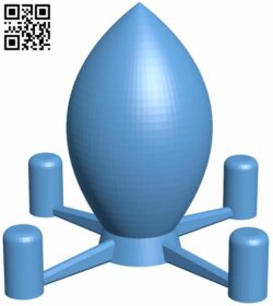 Rocket ship finger hat H009066 file stl free download 3D Model for CNC and 3d printer