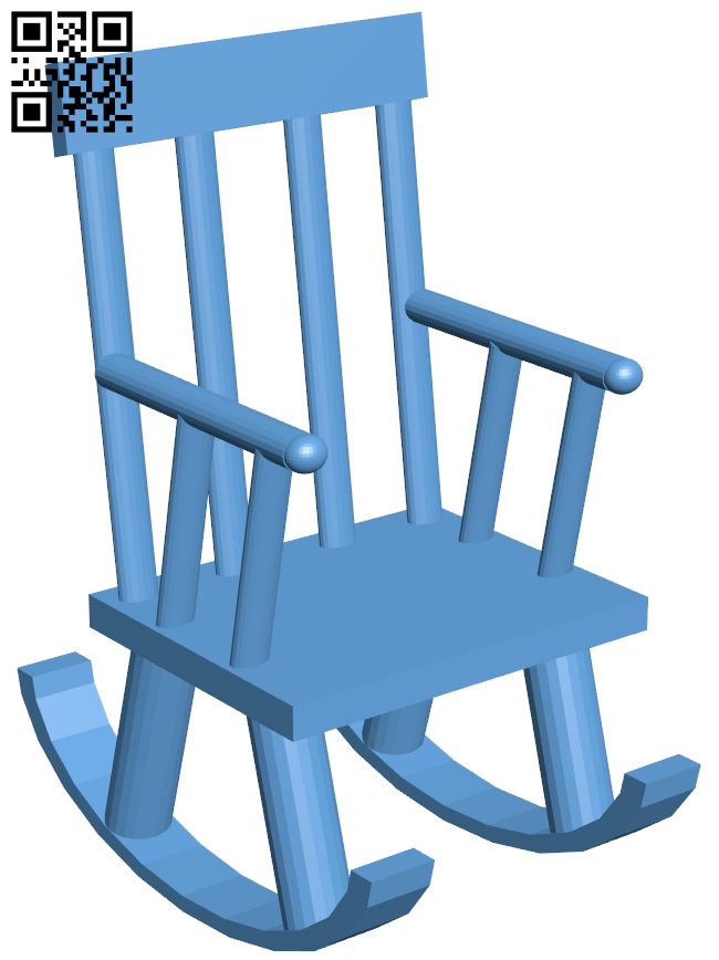 Rocking chair H008658 file stl free download 3D Model for CNC and 3d printer