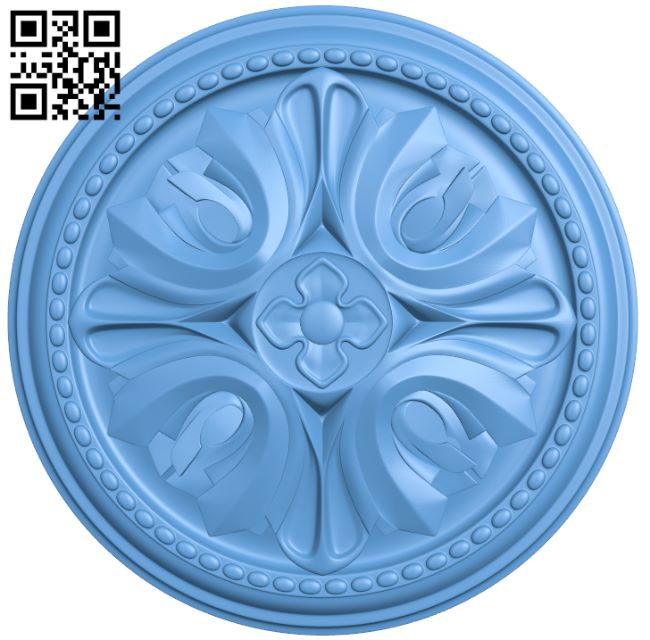 Round pattern T0001240 download free stl files 3d model for CNC wood carving