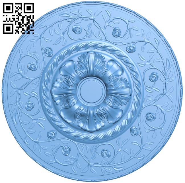 Round pattern T0001260 download free stl files 3d model for CNC wood carving