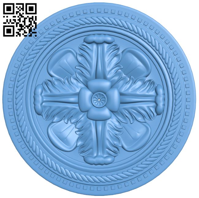 Round pattern T0001269 download free stl files 3d model for CNC wood carving