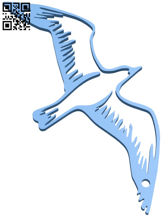 Seagull plaque H008937 file stl free download 3D Model for CNC and 3d printer