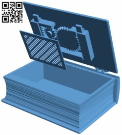 Secret lock book H008833 file stl free download 3D Model for CNC and 3d printer