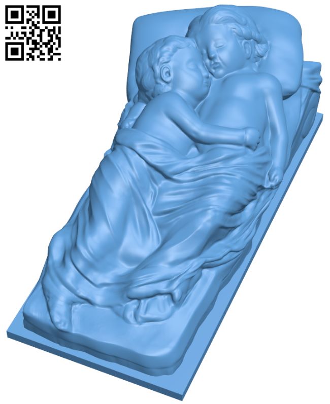 Sleeping children H009071 file stl free download 3D Model for CNC and 3d printer