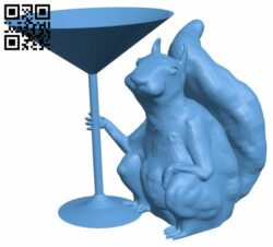 Squirrel Martini H008527 file stl free download 3D Model for CNC and 3d printer