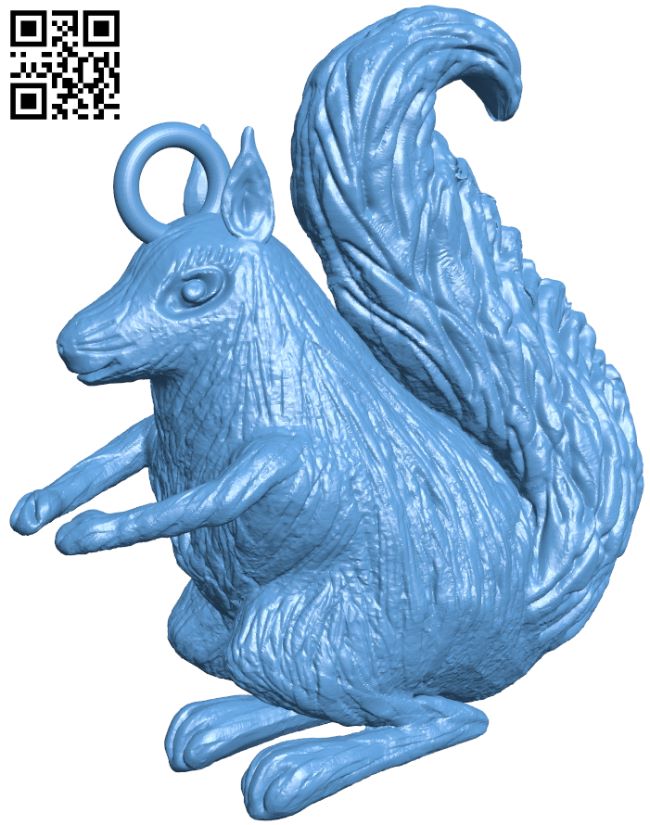 Squirrel keychain H008526 file stl free download 3D Model for CNC and 3d printer