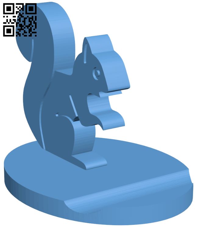 Squirrel smartphone stand H008528 file stl free download 3D Model for CNC and 3d printer