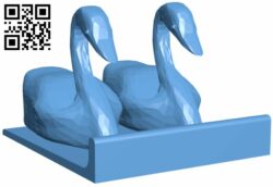 Swan smartphone holder H008772 file stl free download 3D Model for CNC and 3d printer