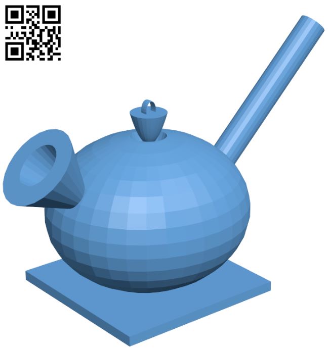 Teapot Bong H008529 file stl free download 3D Model for CNC and 3d printer