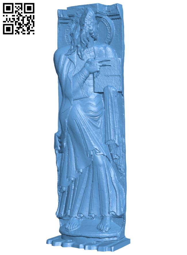 The Apostle Thomas with an open book H008838 file stl free download 3D Model for CNC and 3d printer