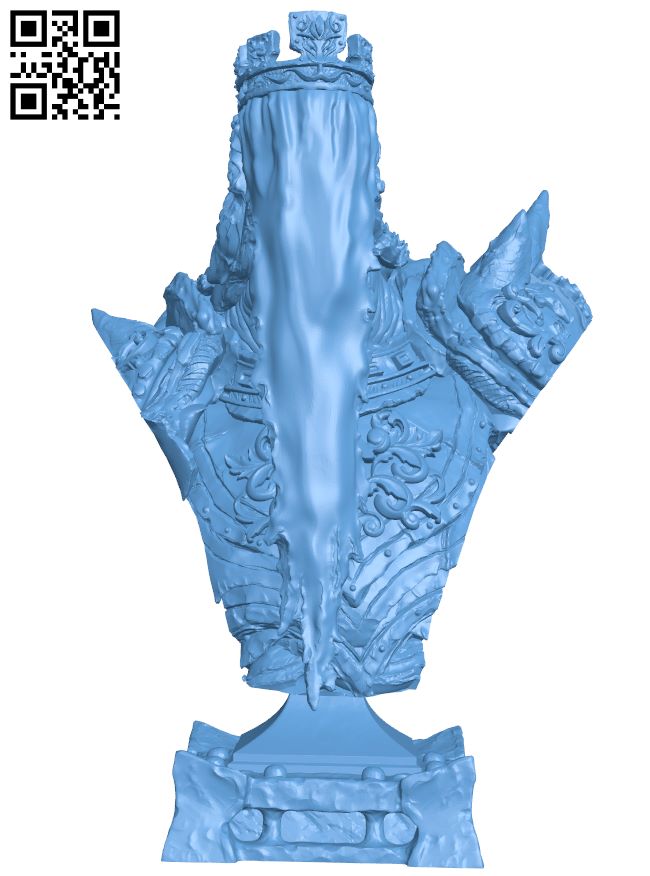 The Faceless King Bust H009080 file stl free download 3D Model for CNC and 3d printer
