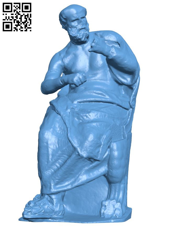 The seated poet H008954 file stl free download 3D Model for CNC and 3d printe