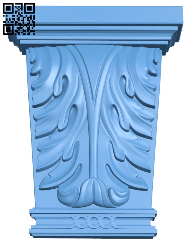 Top of the column T0001316 download free stl files 3d model for CNC wood carving
