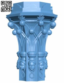 Top of the column T0001345 download free stl files 3d model for CNC wood carving
