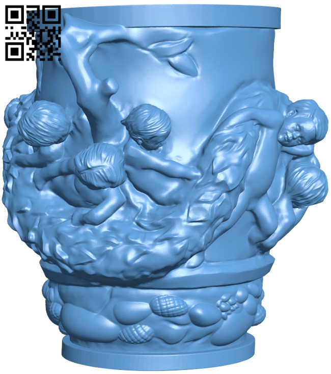 Vase Of Children At The Petit Palais, Paris H009116 file stl free download 3D Model for CNC and 3d printer