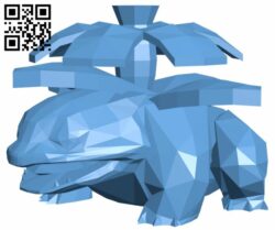Venusaur – Pokemon H008962 file stl free download 3D Model for CNC and 3d printer