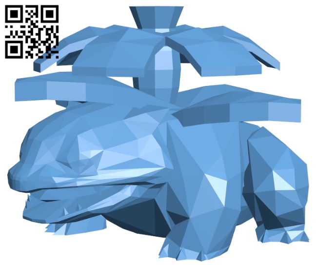 Venusaur - Pokemon H008962 file stl free download 3D Model for CNC and 3d printer