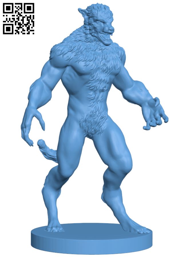 Werewolf H008985 file stl free download 3D Model for CNC and 3d printer