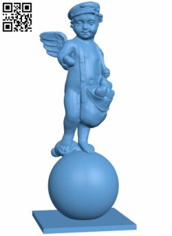 Winged boy H008996 file stl free download 3D Model for CNC and 3d printer