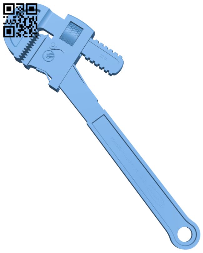 Wrench - Bioshock H009013 file stl free download 3D Model for CNC and 3d printer