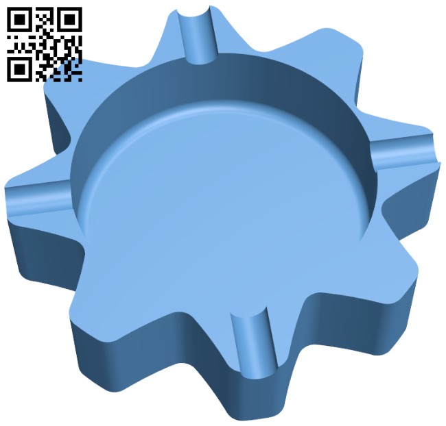 Ashtray H009264 file stl free download 3D Model for CNC and 3d printer