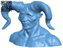 Blind faun bust H009266 file stl free download 3D Model for CNC and 3d printer