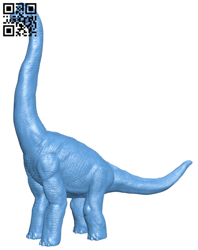 Brachy long neck - Dinosaur H009304 file stl free download 3D Model for CNC and 3d printer