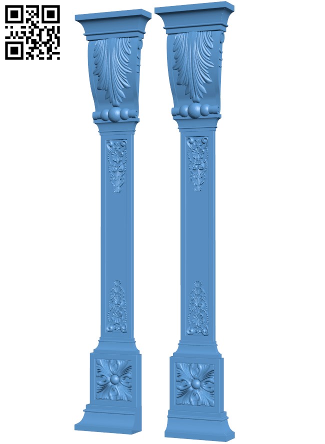 Column pattern T0001721 download free stl files 3d model for CNC wood carving