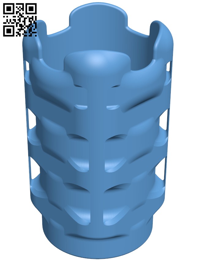 Cubed round vase H009307 file stl free download 3D Model for CNC and 3d printer