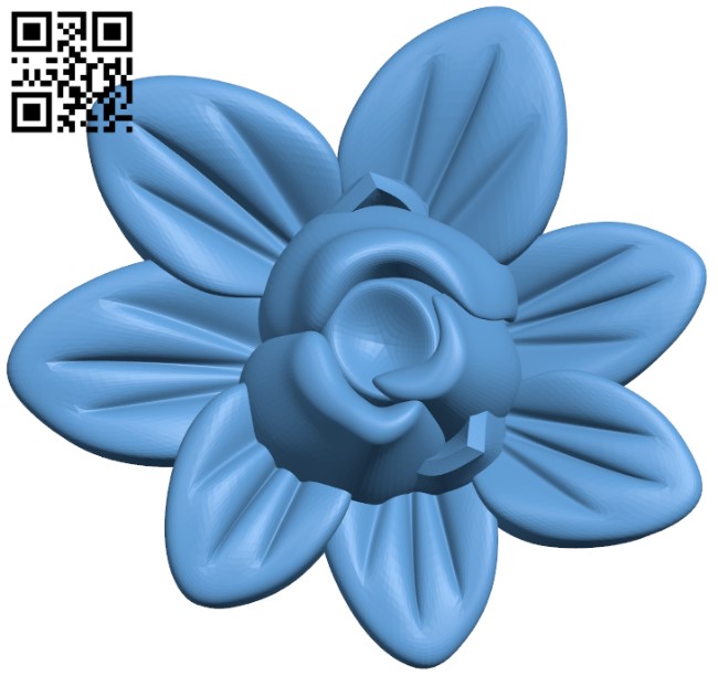 Flower pattern T0001523 download free stl files 3d model for CNC wood carving
