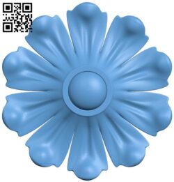 Flower pattern T0001524 download free stl files 3d model for CNC wood carving
