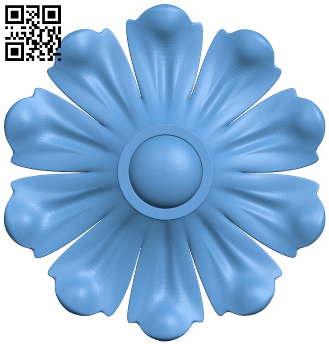 Flower pattern T0001524 download free stl files 3d model for CNC wood carving