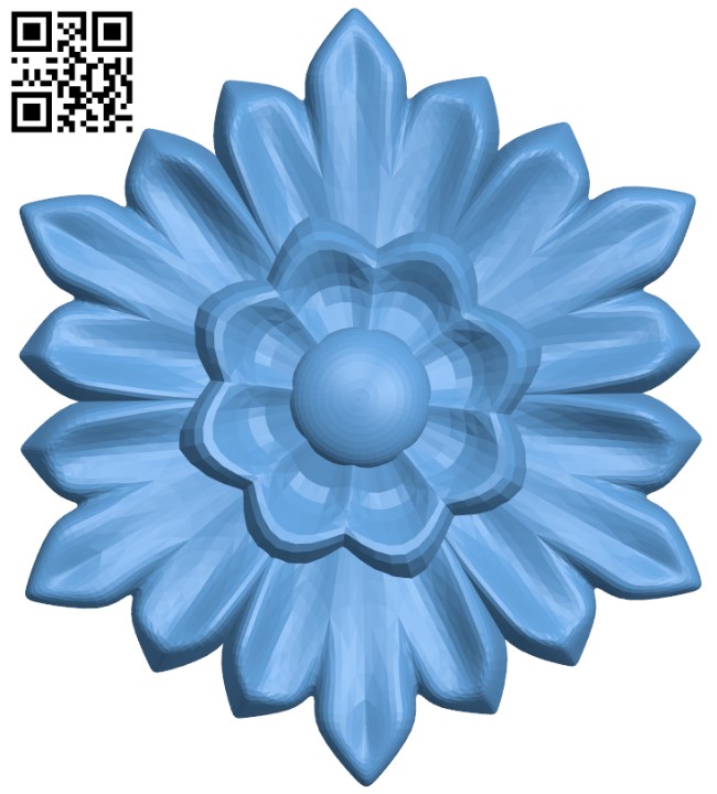 Flower pattern T0001641 download free stl files 3d model for CNC wood carving