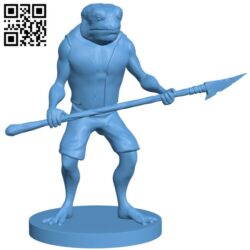 Frog Warrior H009352 file stl free download 3D Model for CNC and 3d printer