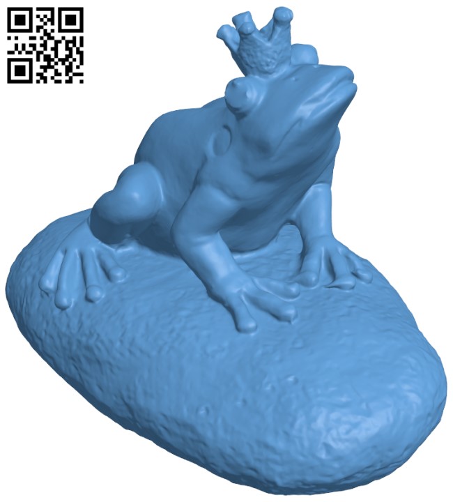 Frog on a stone H009349 file stl free download 3D Model for CNC and 3d printer